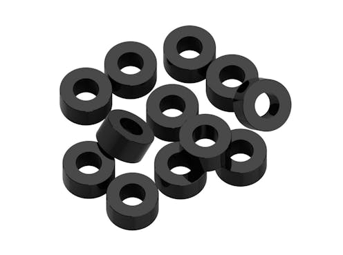 #1U-80305 - 1up 3x6x3mm Precision aluminium Shims - Black - 12pcs