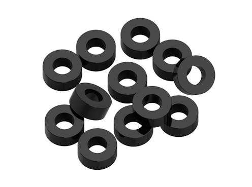 #1U-80308 - 1up 3x6x2.5mm Precision aluminium Shims - Black - 12pcs