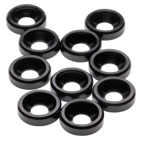 #1U-80309 - 1up Premium aluminium M3 Countersunk Washers - Black - 10pcs