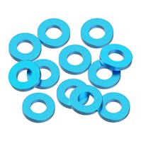 #1U-80313 - 1up 3x6x1mm Precision aluminium Shims - Bright Blue - 12pcs