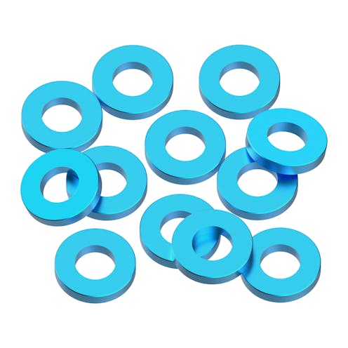 #1U-80313 - 1up 3x6x1mm Precision aluminium Shims - Bright Blue - 12pcs
