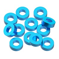 #1U-80314 - 1up 3x6x2mm Precision aluminium Shims - Bright Blue - 12pcs