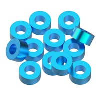 #1U-80315 - 1up 3x6x3mm Precision aluminium Shims - Bright Blue - 12pcs