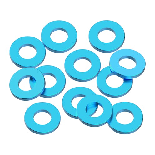 #1U-80316 - 1up 3x6x0.75mm Precision aluminium Shims - Bright Blue - 12pcs