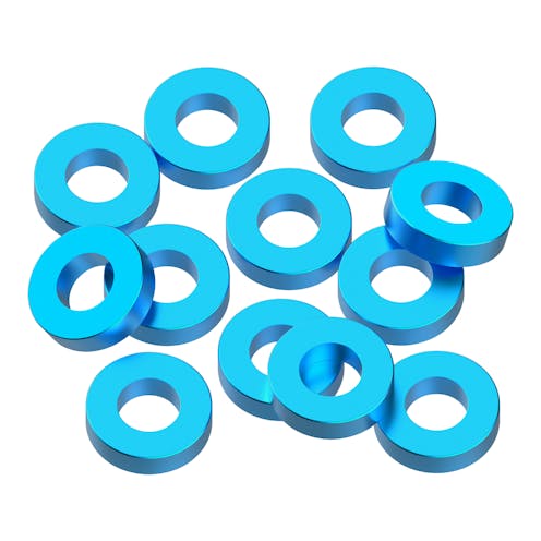 #1U-80317 - 1up 3x6x1.5mm Precision aluminium Shims - Bright Blue - 12pcs
