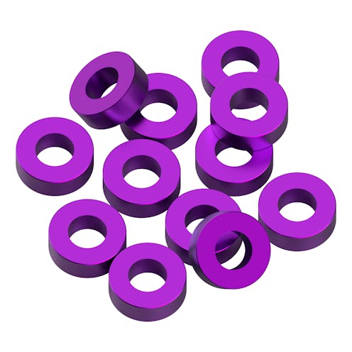 #1U-80326 - 1up 3x6x2mm Precision aluminium Shims - Purple - 12pcs