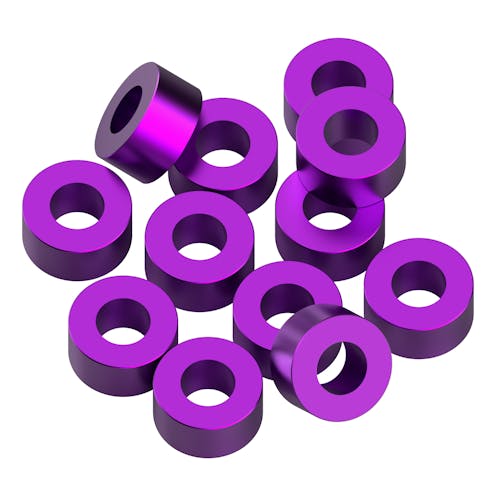 #1U-80328 - 1up 3x6x3mm Precision aluminium Shims - Purple - 12pcs