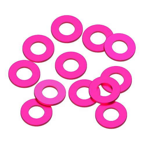 #1U-80342 - 1up 3x6x0.5mm Precision aluminium Shims - Pink - 12pcs