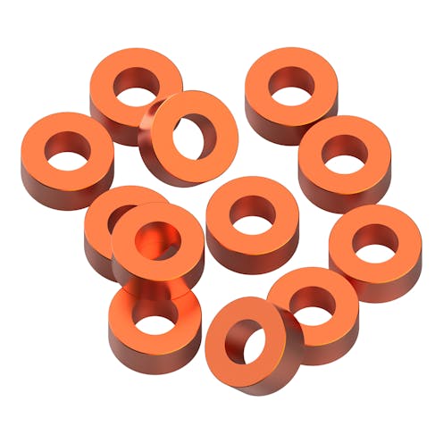 #1U-80358 - 1up 3x6x2.5mm Precision aluminium Shims - Orange - 12pcs