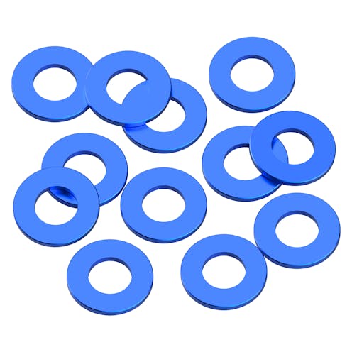 #1U-80392 - 1up 3x6x0.5mm Precision aluminium Shims - Blue - 12pcs