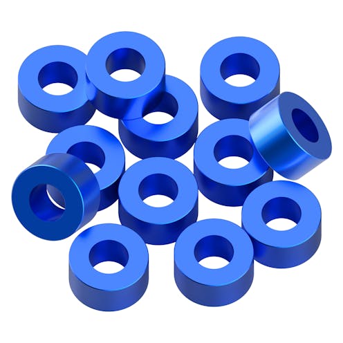 #1U-80398 - 1up 3x6x3mm Precision aluminium Shims - Blue - 12pcs