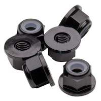 #1U-80504 - 1up M3 Flanged Premium aluminium Locknuts - Black - 6pcs