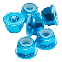 #1U-80514 - 1up M3 Flanged aluminium Locknuts - Bright Blue - 6pcs