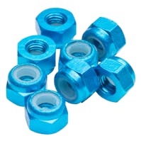 #1U-80515 - 1up M3 aluminium Locknuts - Bright Blue - 8pcs