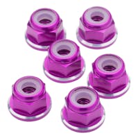 #1U-80528 - 1up M3 Flanged aluminium Locknuts - Purple Shine - 6pcs