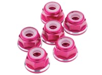 #1U-80548 - 1up M3 Flanged aluminium Locknuts - Pink Shine - 6pcs