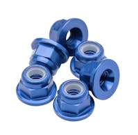 #1U-80594 - 1up M3 Flanged aluminium Locknuts - Dark Blue - 6pcs