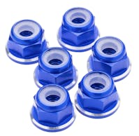 #1U-80598 - 1up M3 Flanged aluminium Locknuts - Dark Blue Shine - 6pcs