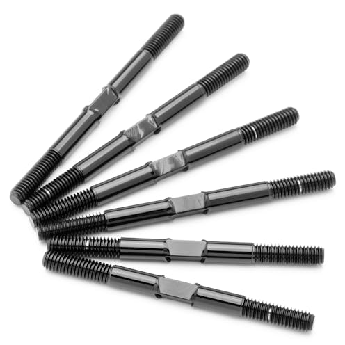 #1U-740042 - 1up Pro Duty 3.5mm Titanium Turnbuckles - Polished Black - Cat L1 Evo (No servo link)