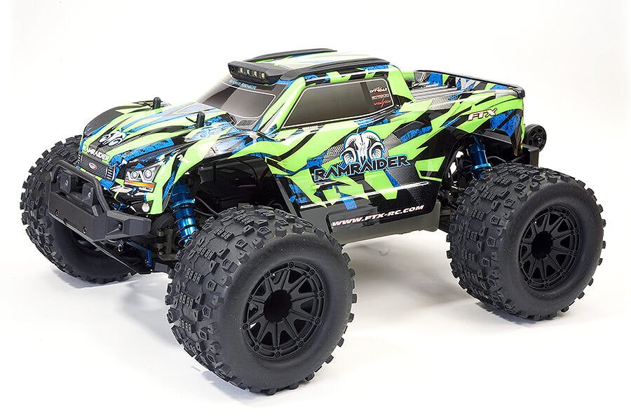 #FTX5497GB - FTX RAMRAIDER 1/10 BRUSHLESS MONSTER TRUCK RTR - GREEN/BLUE