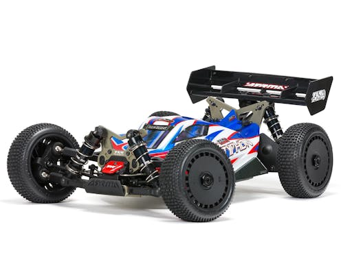 #ARA8406 - ARRMA 1/8 TLR Tuned TYPHON 6S 4WD BLX Buggy RTR, Red/Blue