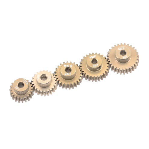 #RP0662 - RUDDOG Modul 0.6 Aluminium Pinion 5-Pack Even (20,22,24,26,28T)