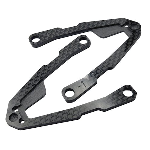 #RCM-A800-SLA-7 - RC MAKER CARBON SHORT WHEELBASE ARM PAIR FOR AWESOMATIX A800MMX/A800FX (+7MM)