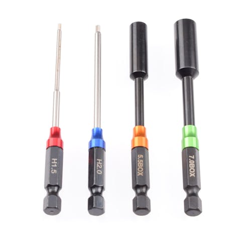 #RP-0669 - RUDDOG Metric Hex and Nut 1/4" Power Tool Wrench Set (1.5 | 2.0 | 5.5 | 7.0mm)