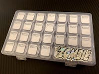 #A-TZ-100102 - ZOMBIE Plastic hardware box 170x110x26mm | 2.5x22mm small compartments x28