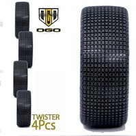 OGO #OGO-1510-BS - OGO 1/8th Buggy Twister Soft Orange Dot 4pcs
