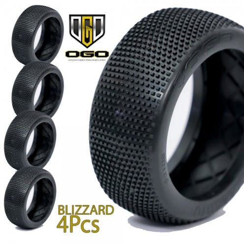 OGO #OGO-2108-BS - OGO 1/8th Buggy Blizzard Soft Orange Dot 4 pcs
