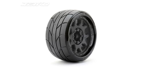 #JK1604CB - Jetko EX Super Sonic LP Belted 3.8" Black Wheel MAXX HOSS 17mm (2)