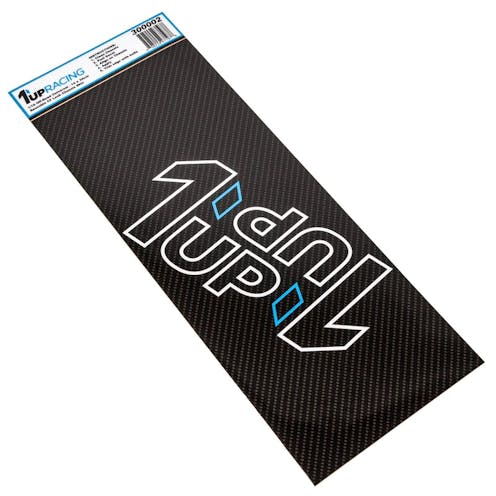 #1U-300002 - 1Up Racing - Carbon Fibre Look off road chassis skin (universal plain sheet - 14 x 34cm)