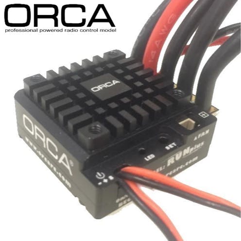 #OR-ES23RUNPLUS - ORCA RunPlus - brushed or brushless electronic speed controller with program card (1/10th or smaller vehicles)