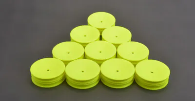 Schumacher Ruote Anteriori Sottili 2WD Per Auto RC - Giallo Neon - 5 Paia (U7455), Ricambio E Accessori