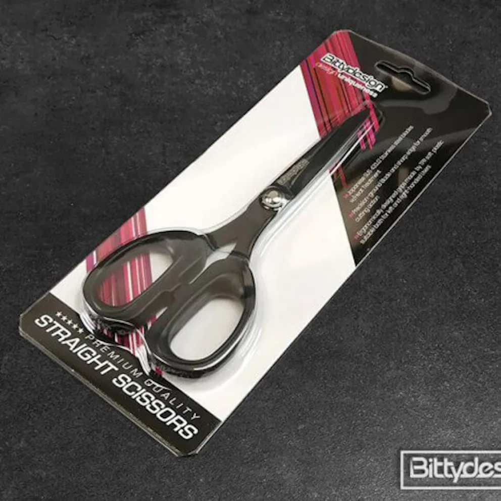 #BD-SS-37973-S - Bittydesign Polycarbonate Body Scissors - Straight Tip
